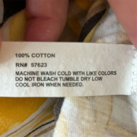 Zoey Beth Plus 3X Yellow Geometric Ruffle Tank Top Sleeveless Casual - Picture 6 of 8